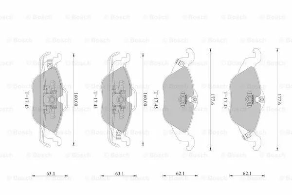 Brake Pad Set, disc brake (0 986 AB2 517)