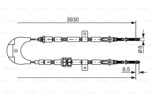 Cable Pull, parking brake (1 987 477 233)