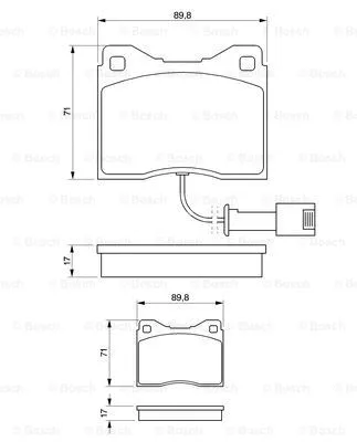 Brake Pad Set, disc brake (0 986 424 152)