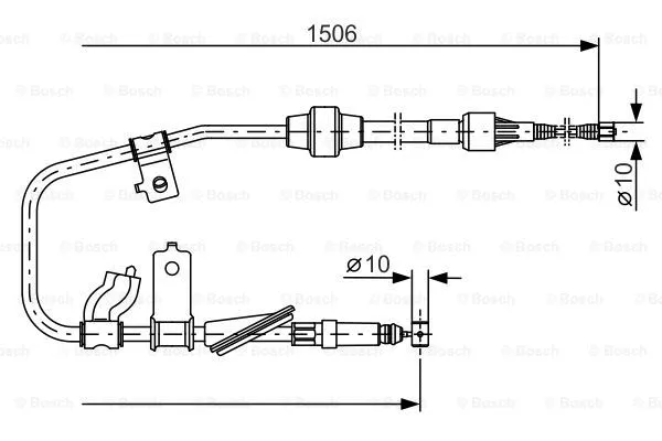 Cable Pull, parking brake (1 987 477 789)