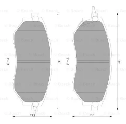 Brake Pad Set, disc brake (0 986 AB2 393)