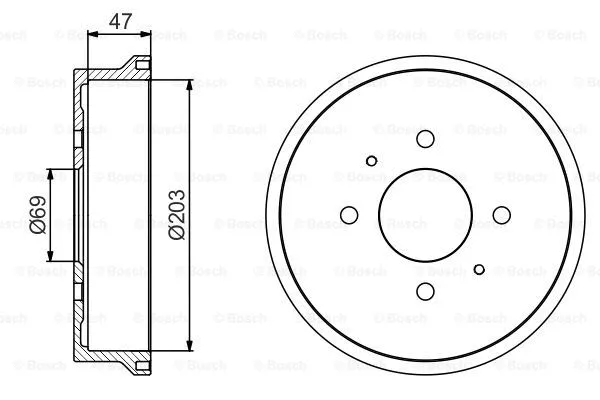 Brake Drum (0 986 477 235)