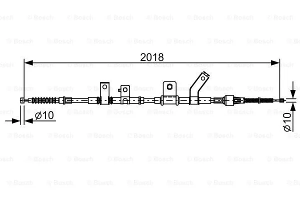 Cable Pull, parking brake (1 987 482 516)