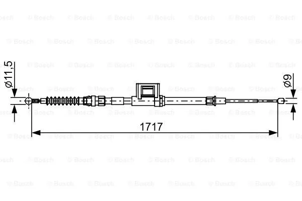 Cable Pull, parking brake (1 987 482 644)