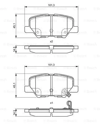 Brake Pad Set, disc brake (0 986 495 381)