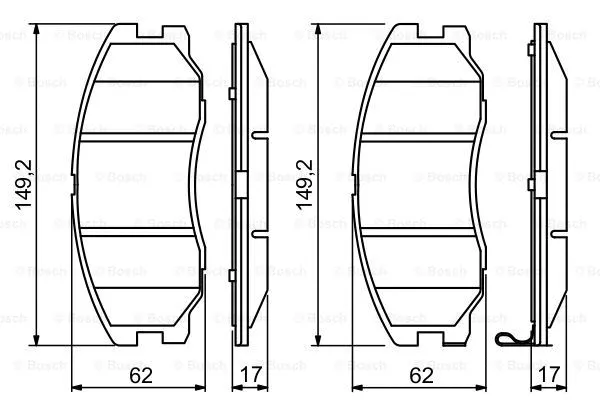 Brake Pad Set, disc brake (0 986 494 250)