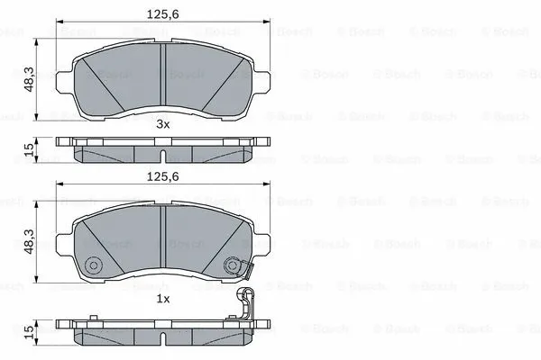 Brake Pad Set, disc brake (0 986 494 754)
