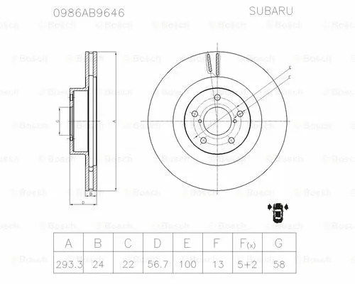 Brake Disc (0 986 AB9 646)