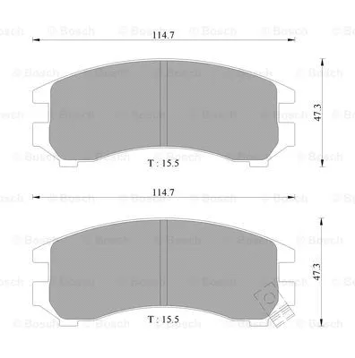 Brake Pad Set, disc brake (0 986 505 375)
