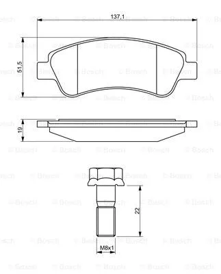 Brake Pad Set, disc brake (0 986 494 270)