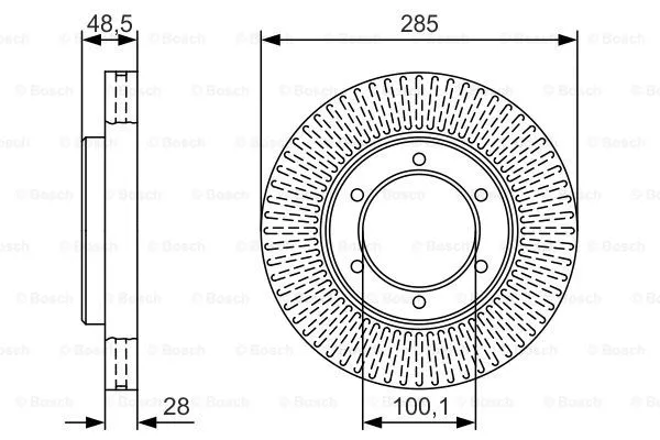 Brake Disc (0 986 479 T45)