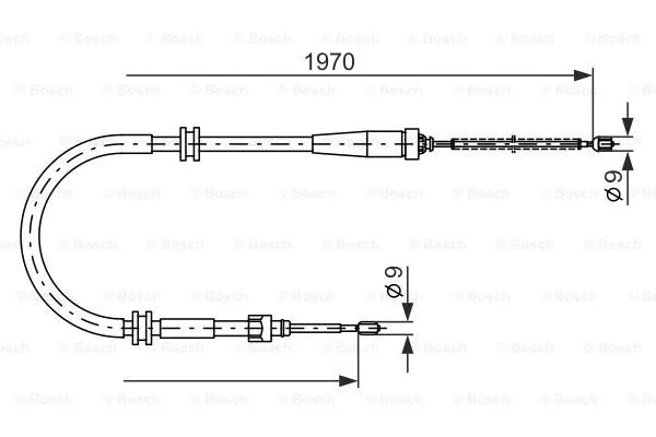 Cable Pull, parking brake (1 987 482 253)