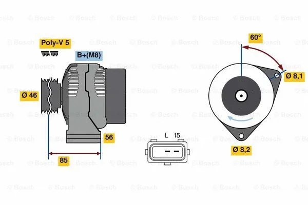 Alternator (0 986 049 620)