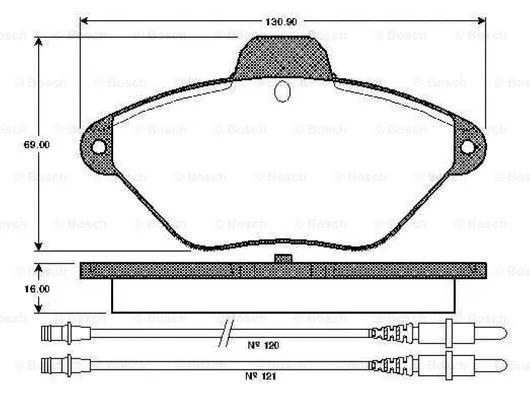 Brake Pad Set, disc brake (0 986 TB2 246)