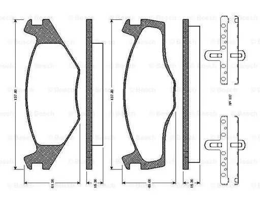 Brake Pad Set, disc brake (0 986 TB2 089)