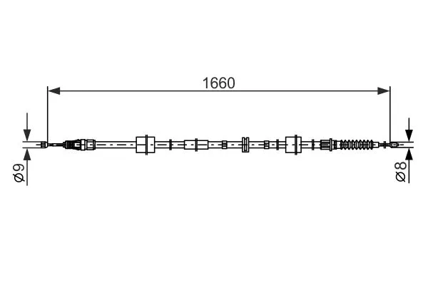 Cable Pull, parking brake (1 987 482 661)