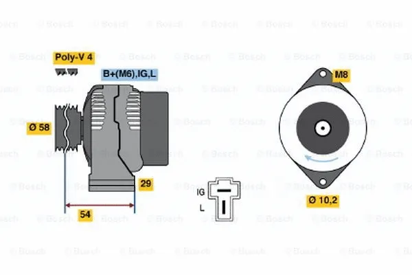 Alternator (0 986 045 461)