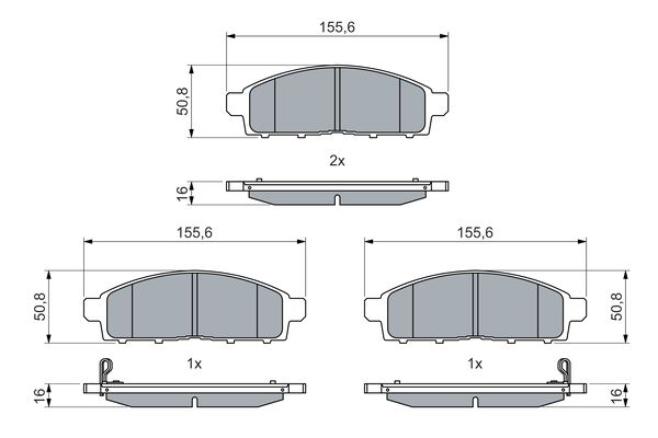 Brake Pad Set, disc brake (0 986 460 069)