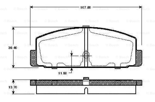 Brake Pad Set, disc brake (0 986 TB2 096)