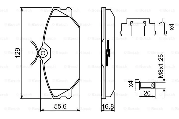 Brake Pad Set, disc brake (0 986 494 656)