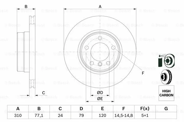 Brake Disc (0 986 479 055)