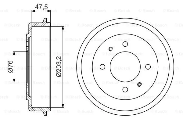 Brake Drum (0 986 477 180)