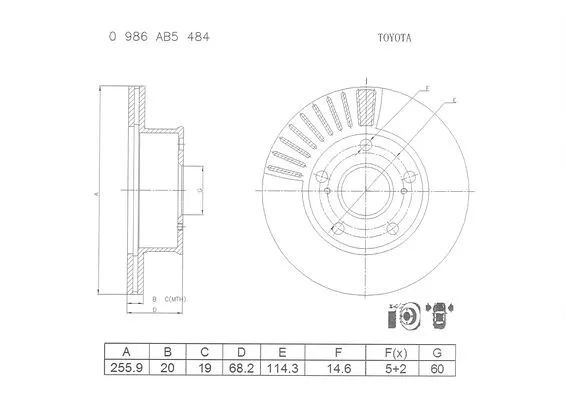 Brake Disc (0 986 AB5 484)