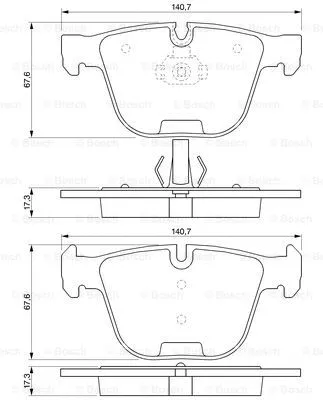 Brake Pad Set, disc brake (0 986 424 698)