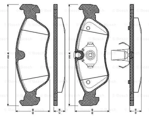 Brake Pad Set, disc brake (0 986 TB2 612)