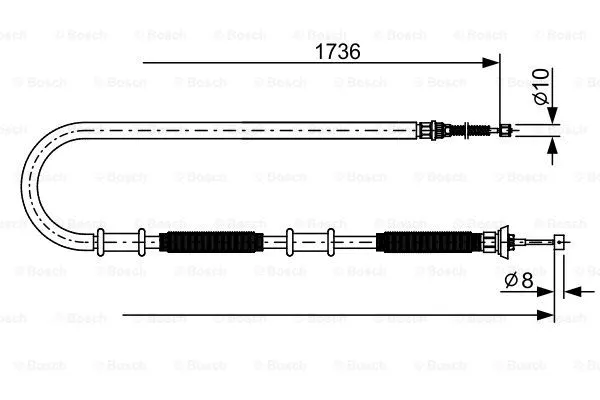 Cable Pull, parking brake (1 987 482 700)