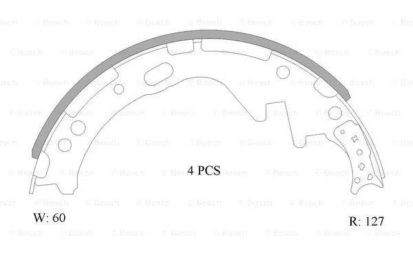 Brake Shoe Set (0 986 AB0 043)