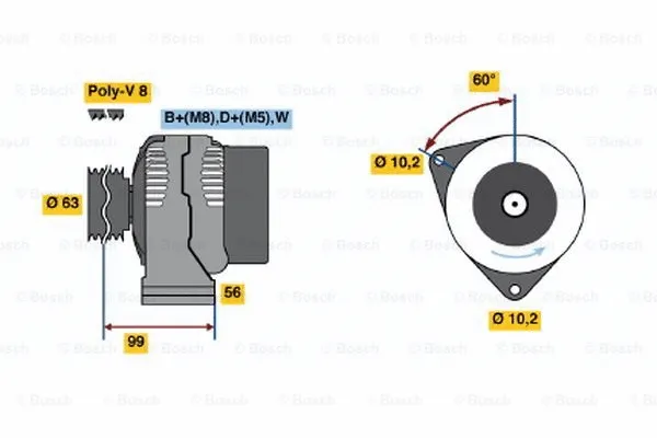 Alternator (0 123 515 502)