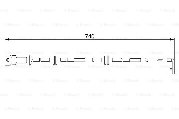 Warning Contact, brake pad wear (1 987 474 933)