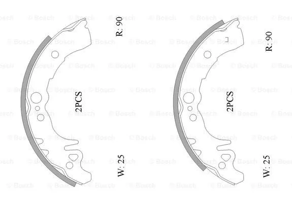 Brake Shoe Set (0 986 AB0 119)
