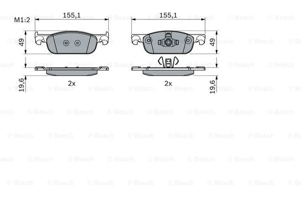 Brake Pad Set, disc brake (0 986 424 021)