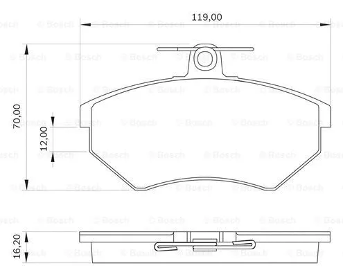 Brake Pad Set, disc brake (0 986 BB0 058)