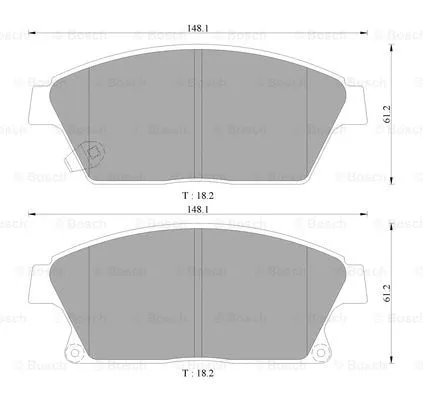 Brake Pad Set, disc brake (0 986 AB3 131)