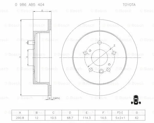 Brake Disc (0 986 AB5 404)