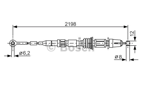 Cable Pull, parking brake (1 987 482 127)