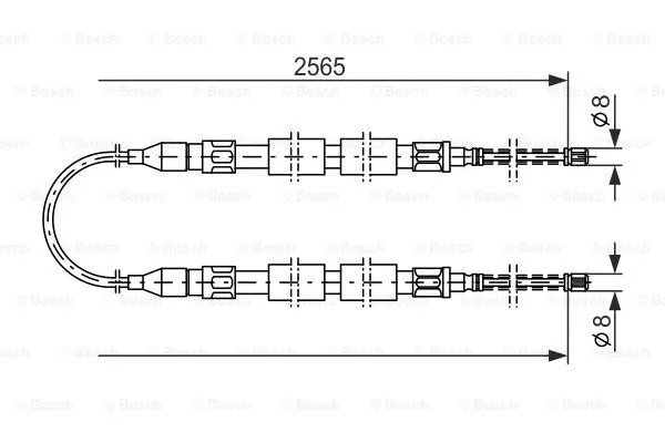 Cable Pull, parking brake (1 987 477 041)