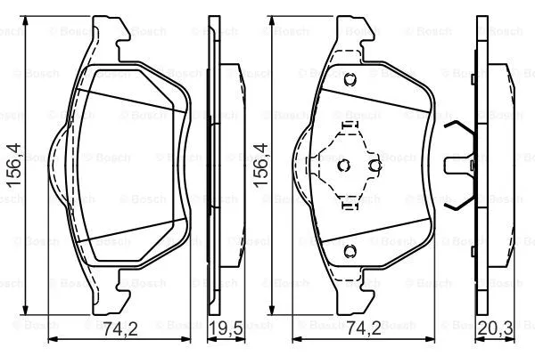 Brake Pad Set, disc brake (0 986 494 390)