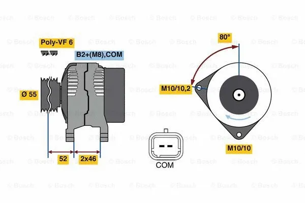 Alternator (0 986 048 760)