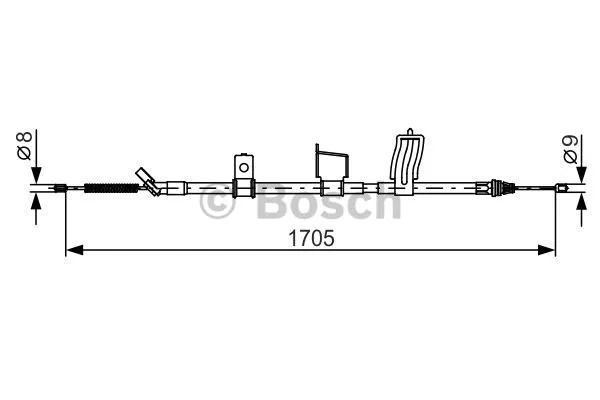 Cable Pull, parking brake (1 987 482 339)