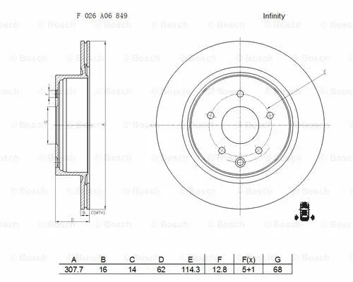 Brake Disc (F 026 A06 849)