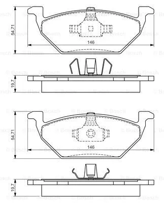 Brake Pad Set, disc brake (0 986 495 004)
