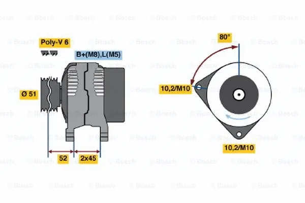 Alternator (0 986 045 211)