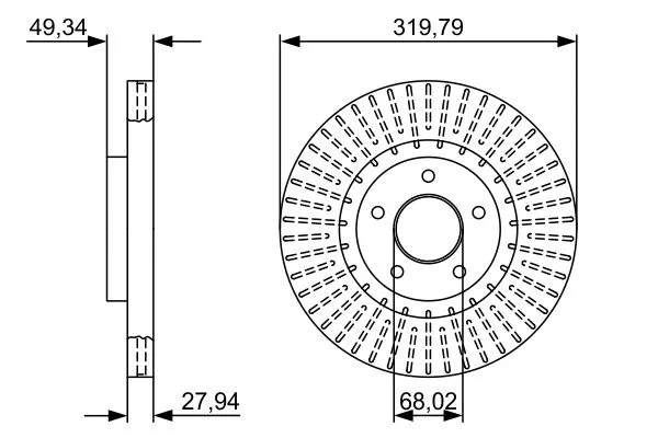 Brake Disc (0 986 479 V75)