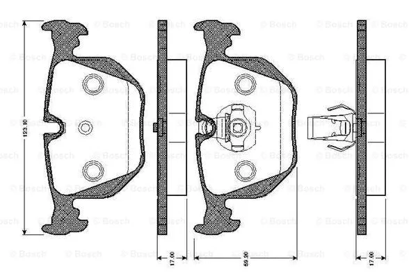 Brake Pad Set, disc brake (0 986 TB2 205)
