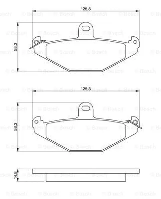 Brake Pad Set, disc brake (0 986 461 148)