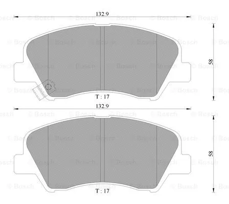 Brake Pad Set, disc brake (0 986 AB3 107)